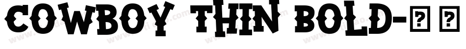 Cowboy Thin Bold字体转换